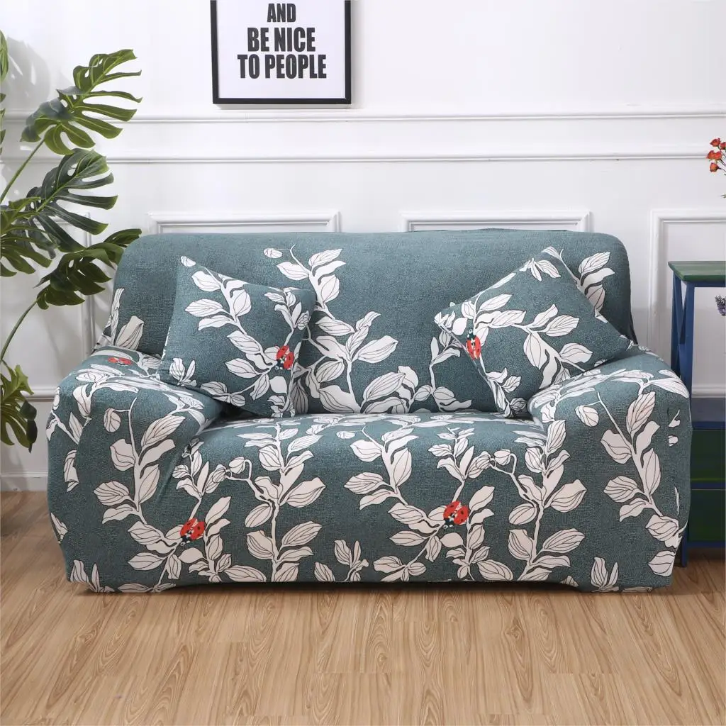С принтами покрывала для дивана стрейч полиэстер двухместный диван протектор