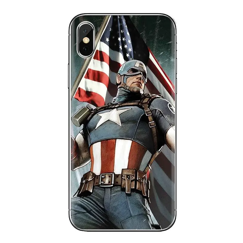 For Samsung Galaxy J1 J2 J3 J4 J5 J6 J7 J8 Plus 2018 Prime 2015 2016 2017 Soft Transparent Cases Covers Captain America USA |