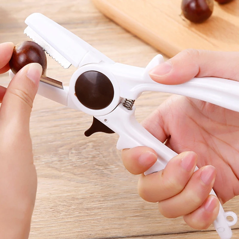 

Multi-use Stainless Steel Nut Cracker Opener Quick Chestnut Clip Walnut Pliers Metal Nut Opener Kitchen Tools Cutter Gadgets