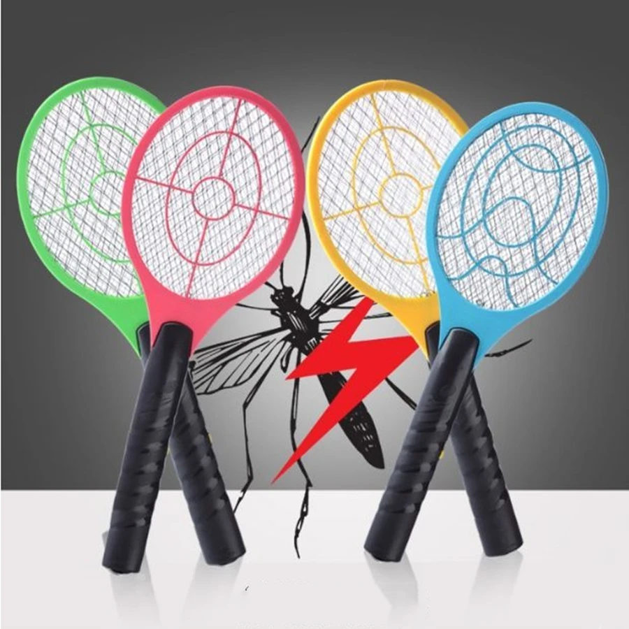 

Electric Fly Swatter Killer (Battery not included) LED Lamp Summer Mosquito Trap Racket Anti Insect Mosquito Bug Zapper Swatter