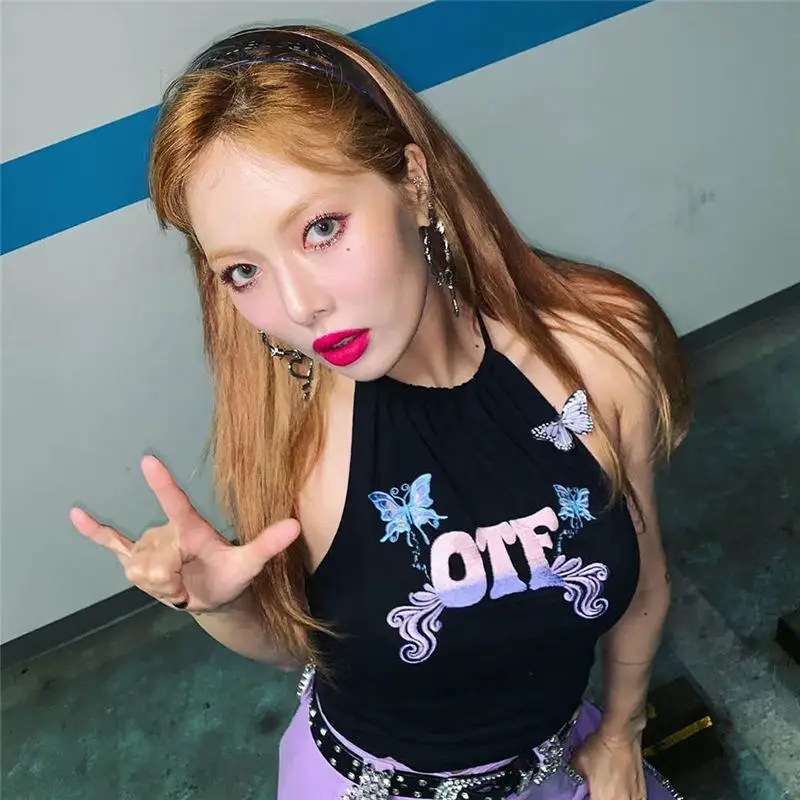 Dollskill Модный женский летний топ с вышивкой бабочкой и буквами сексуальный