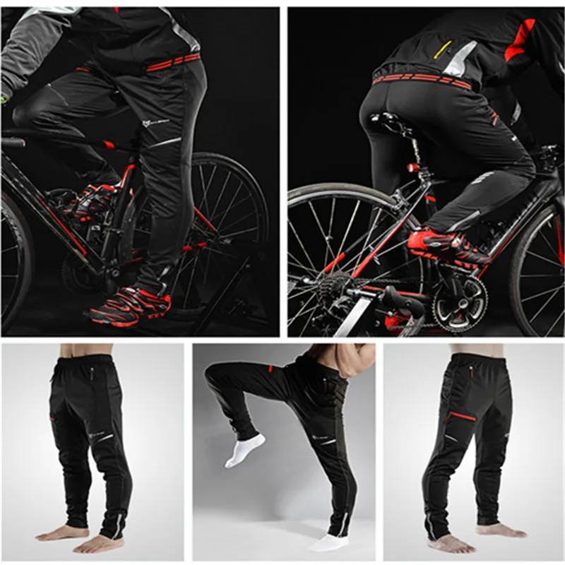 Велосипедные брюки ROCKBROS MTB флисовые спортивные дышащие Светоотражающие унисекс