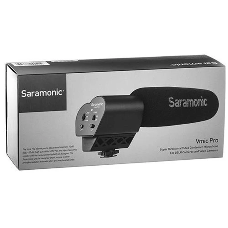 Конденсаторный видеомикрофон Saramonic VMIC Pro с прорезиненным ударным креплением
