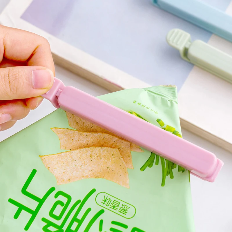 

5Pcs Food Bag Clips Househould Food Snack Storage Sealing Bag Clips Sealer Clamp Kitchen Tool VJ-Drop