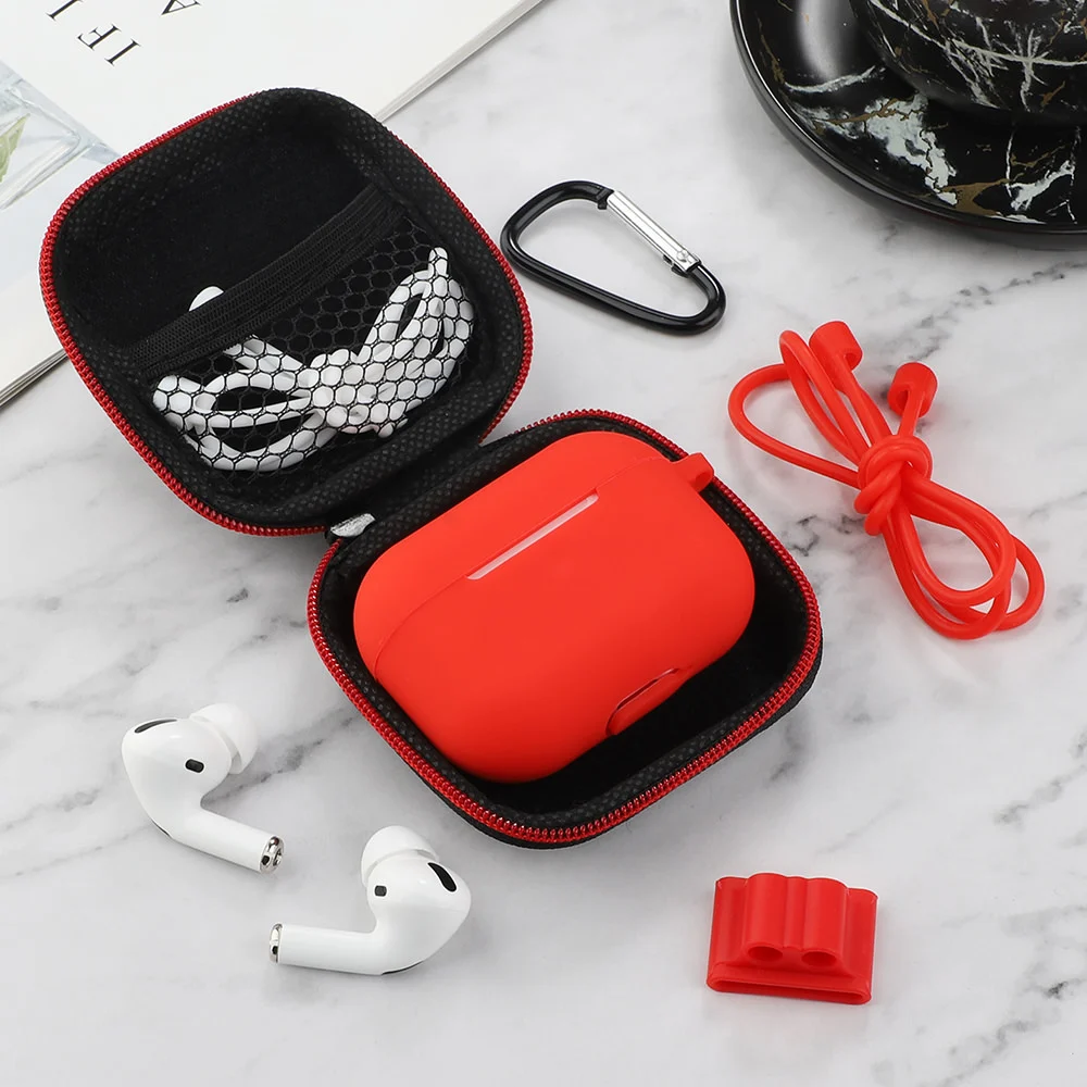 LAPOPNUT 6 шт. чехлы для наушников Apple AirPods Pro гладкая Пылезащитная силиконовая крышка