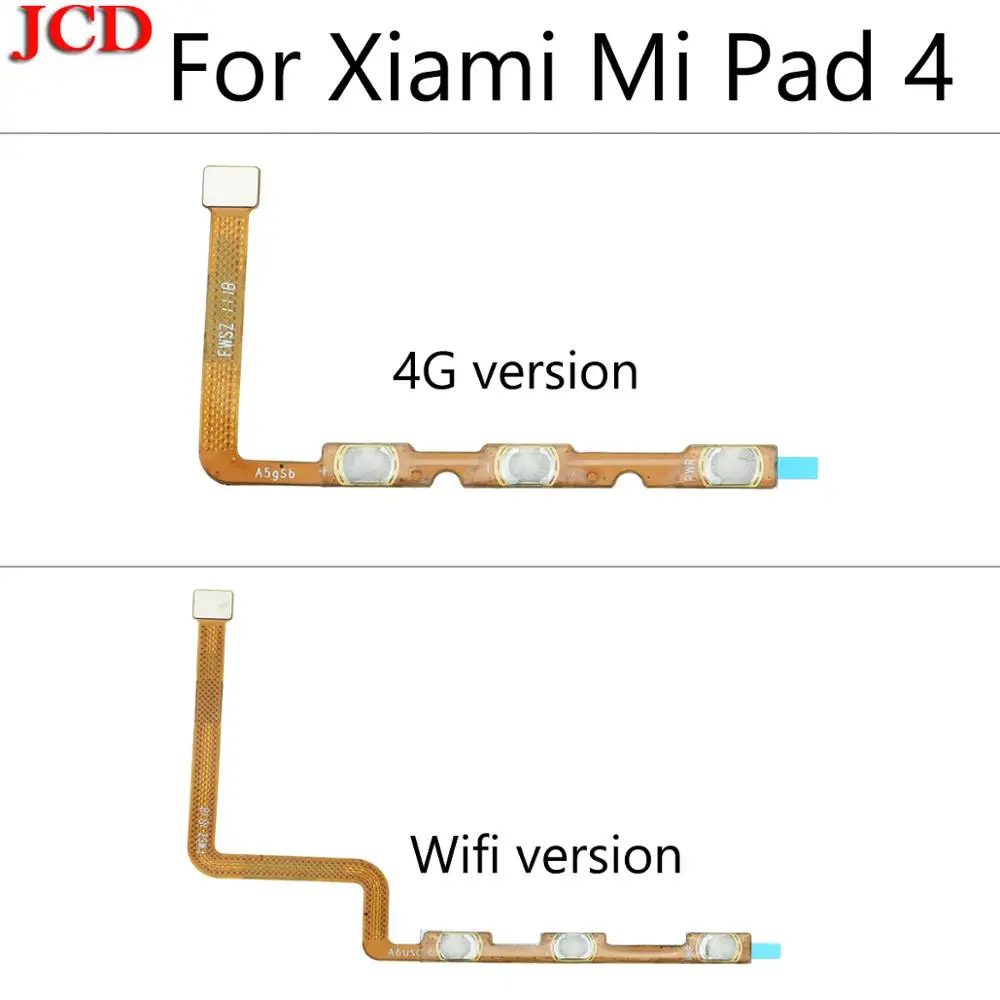 JCD новая кнопка включения/выключения звука гибкий кабель для Xiaomi Mi Pad 4 4G версия/Wi-Fi