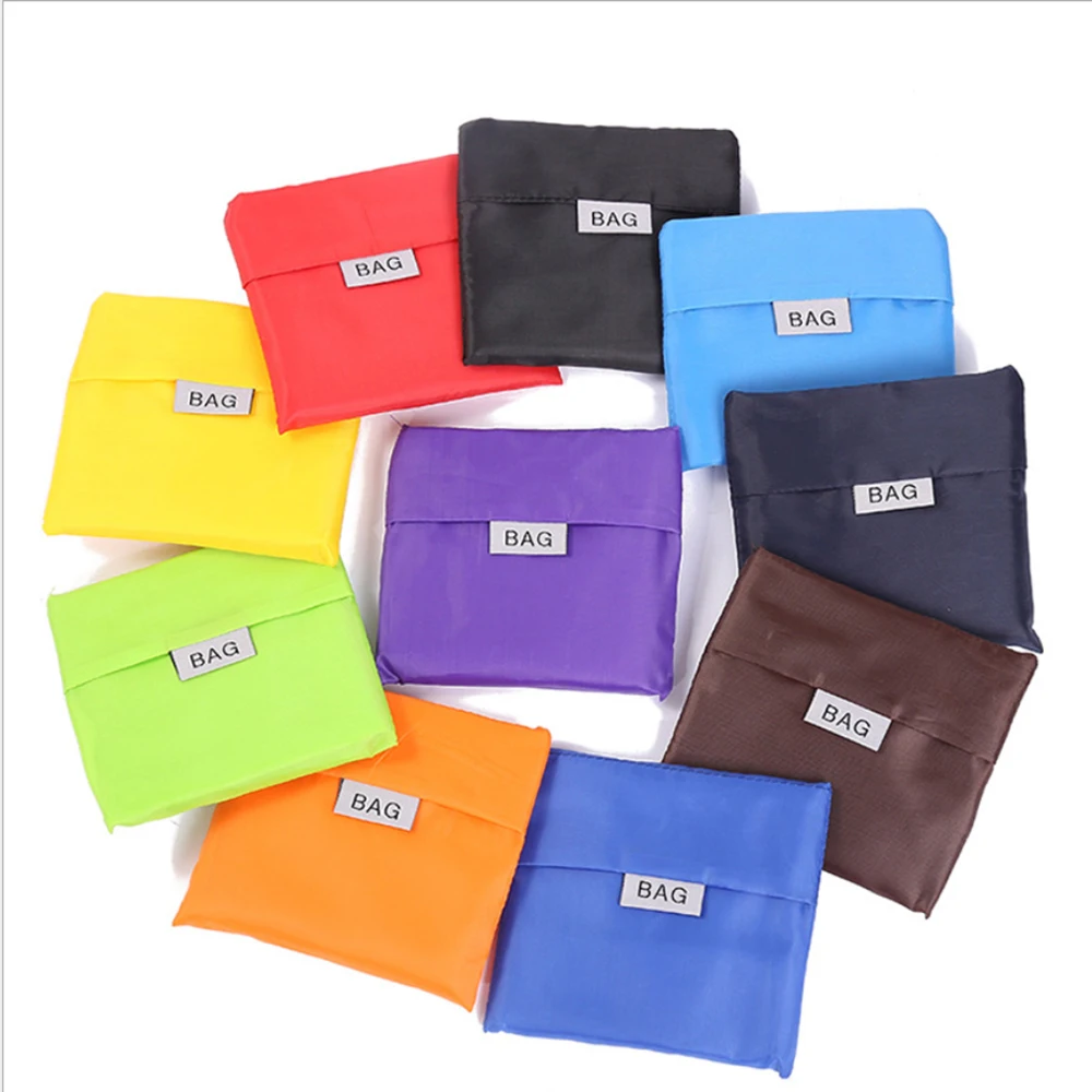 

Reusable shopping bag environmmental friendly shopping grocery bags folding Shopping Carrier totes foldable polyester bag