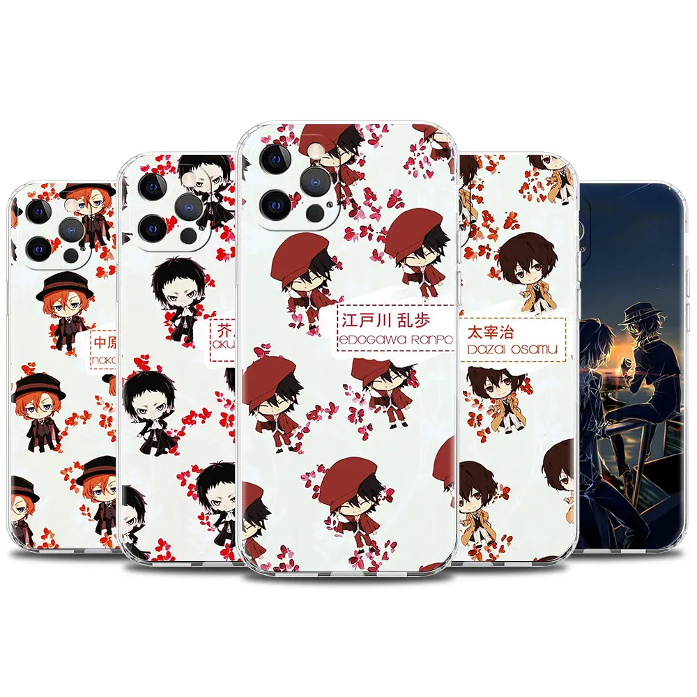 

Anime Bungo Stray Dog Cute Soft Case For Apple iPhone 12 11 Pro 7 XR X XS Max 8 6 6s Plus 5 SE 2020 Transparent Phone Cover 13