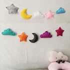 Новая милая детская комната ручной работы Звезда Луна облако гирлянды Рождественская Детская комната настенные украшения фотография реквизит орнамент