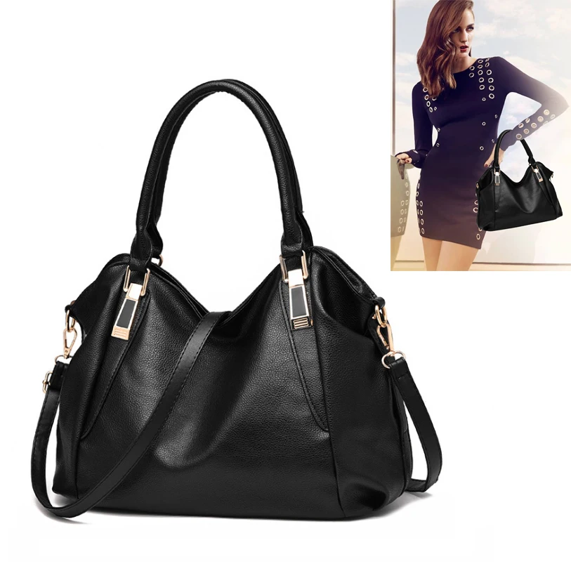 Вместительные роскошные сумки женские дизайнерская черная синяя красная сумка