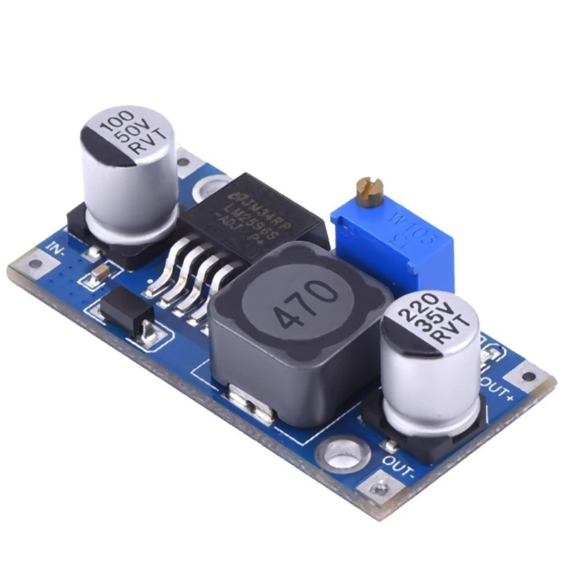 

DC-DC Step Down Buck Converter Module LM2596 3.2V-40V to 1.25V-35V Adjustable Power Voltage Regulator Step-Down Transformer 100P