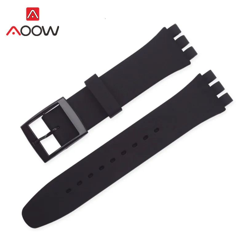 Красочные Силиконовый ремешок для наручных часов часы swatch 12 мм 16 мм 17 мм/19 мм/20 мм/резина, сменный ремешок для наручных часов, ремешок, автомобильные аксессуары, розовый цвет черный