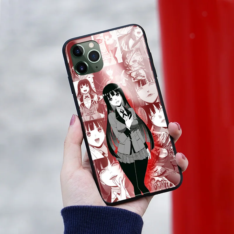 jabami yumeko kakegurui anime cover for iphone se 6s 7 8 x xr xs 11 pro max samsung s note 10 20 plus glass phone case shell free global shipping