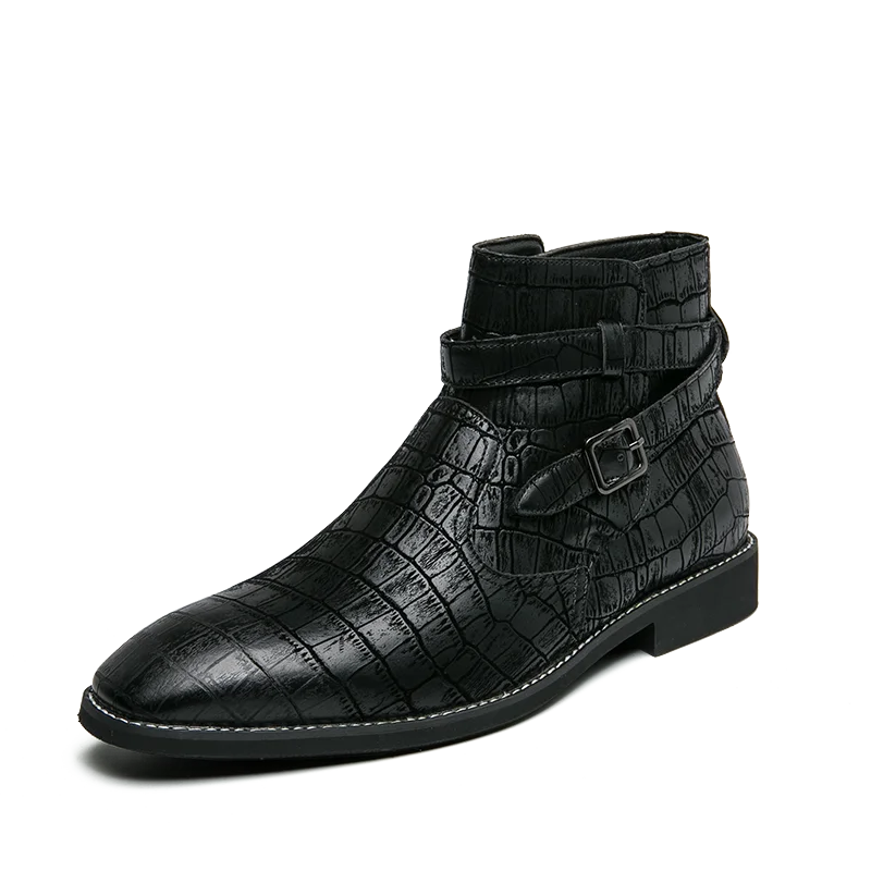

Size 38-46 Men Winter Shoes Non-Slip Comfortable Warm Winter Shoes Men High-top Leather Men's Loafers Business Casual Shoes *