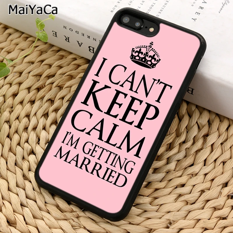 MaiYaCa розовый сохраняющий спокойствие Свадебный чехол для телефона невесты iPhone 5 6