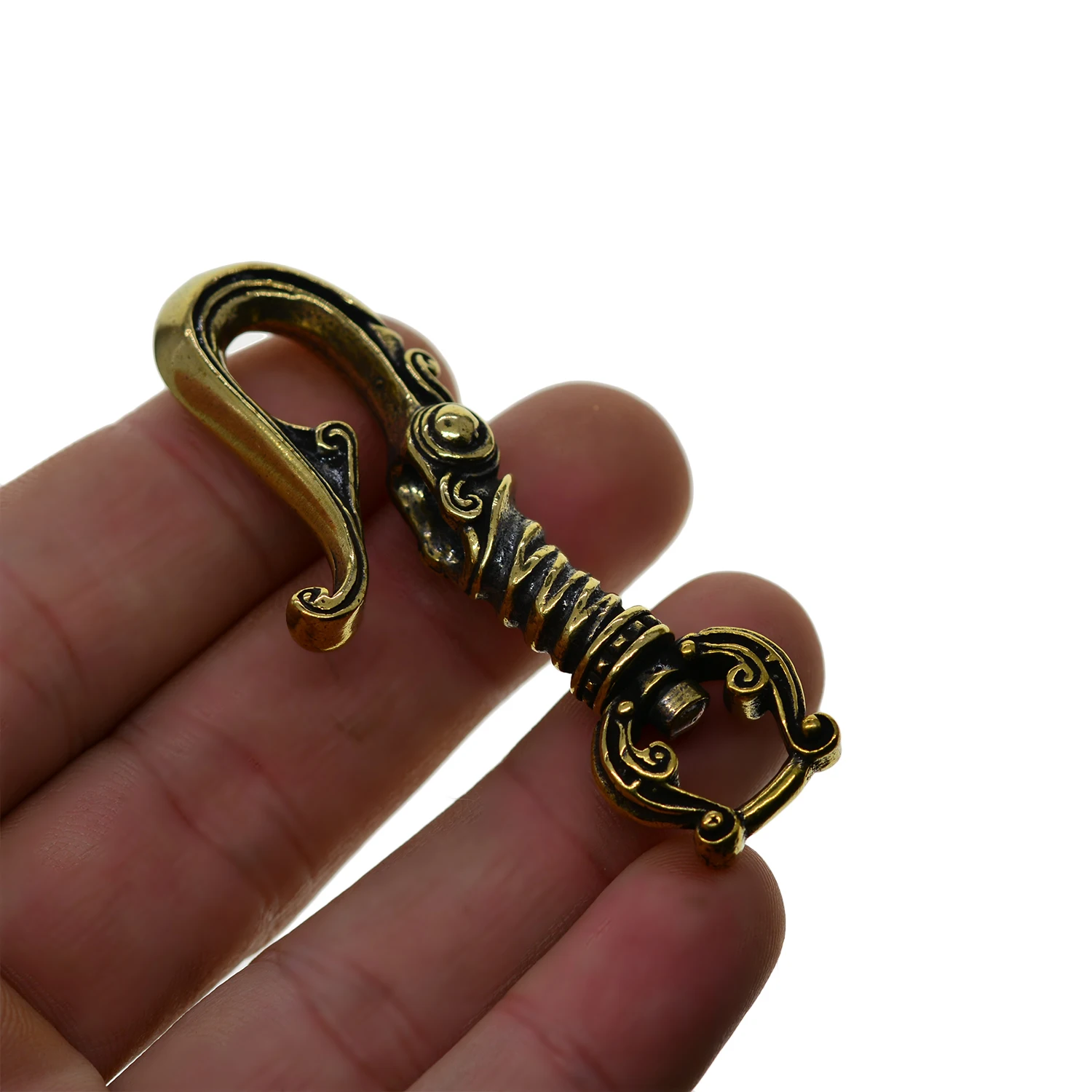 Винтажные брелки ручной работы из твердой латуни с японским рыболовным крючком