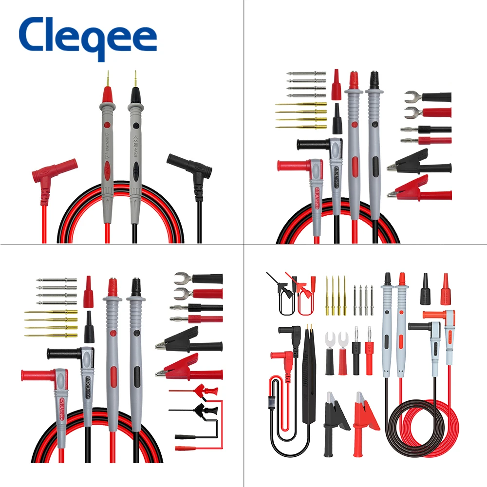 

Cleqee Multimeter probe probes replaceable needles test leads kits probes for digital multimeter cable feeler for multimeter