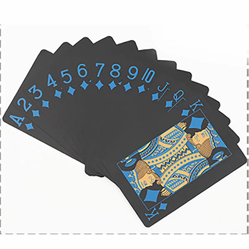 Многоцветные матовые водонепроницаемые игральные карты для