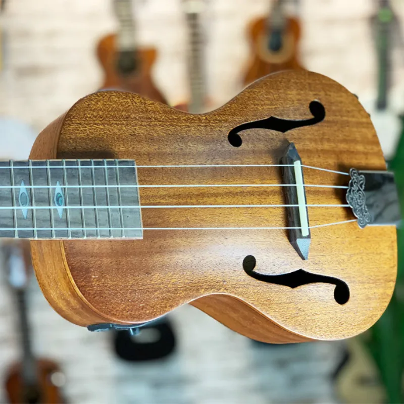 Джазовая укулеле 23 дюйма все красное дерево мини Electri концертная акустическая