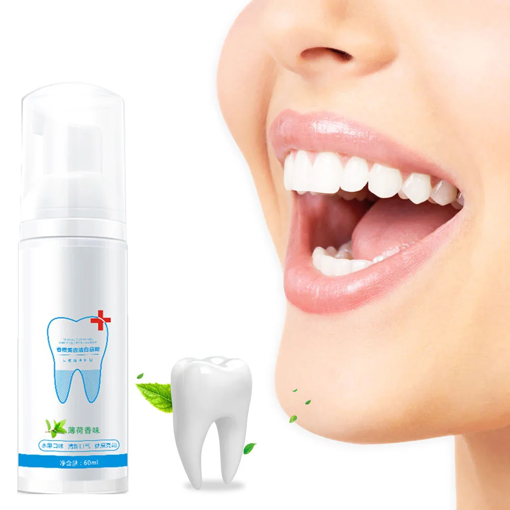 

60ML Toothpaste Mousse Cleaning Teeth Remove Tooth Stains Foam Toothpaste Oral Hygiene Toothpaste Bleaching Dental Tools