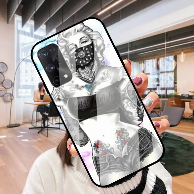 RUICHI сексуальный рукав для девушки с татуировкой Oppo R9 11 17 PRO F5 7 9 A5 37 57 59 83 стеклянный