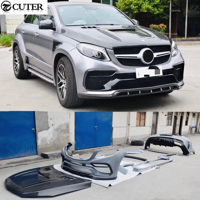 W292 GLE Coupe GLE63 TC стиль Широкий комплект кузова автомобиля из углеродного волокна PP