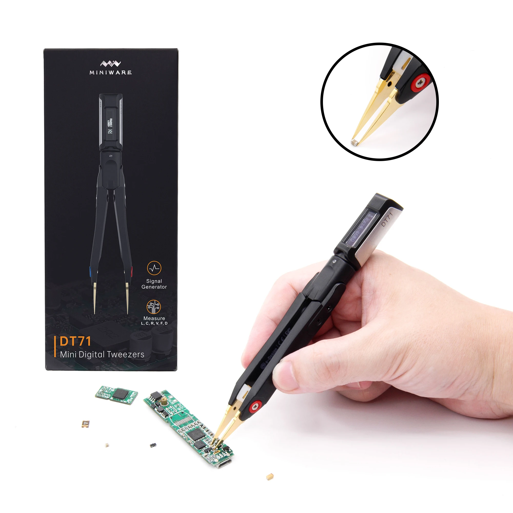 Цифровой мини-пинцет DT71 Smart SMD LCRDVF Tester мультиметр генератор сигналов для