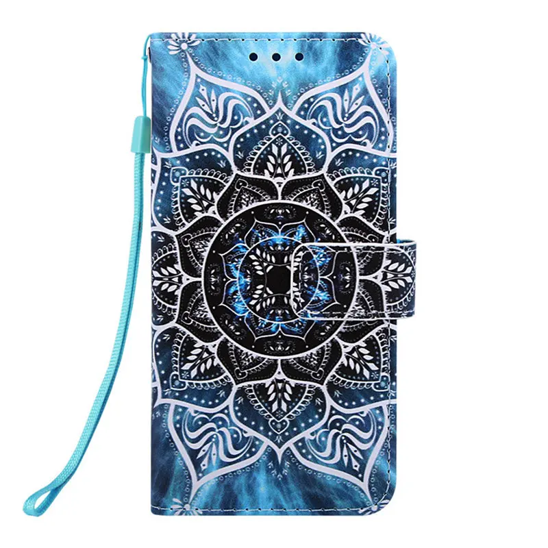 Underwater Mandala Ретро Бумажник чехол для телефона для samsung Galaxy A10 A20 A30 A40 A50 A70 M10 M20 M30 S8 J6 Plus кожаный бумажник кошка тигр лиса панда Капа E03Z - Цвет: Underwater Mandala