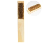 Щетка из латунной проволоки с деревянной ручкой, 8 х17 рядов