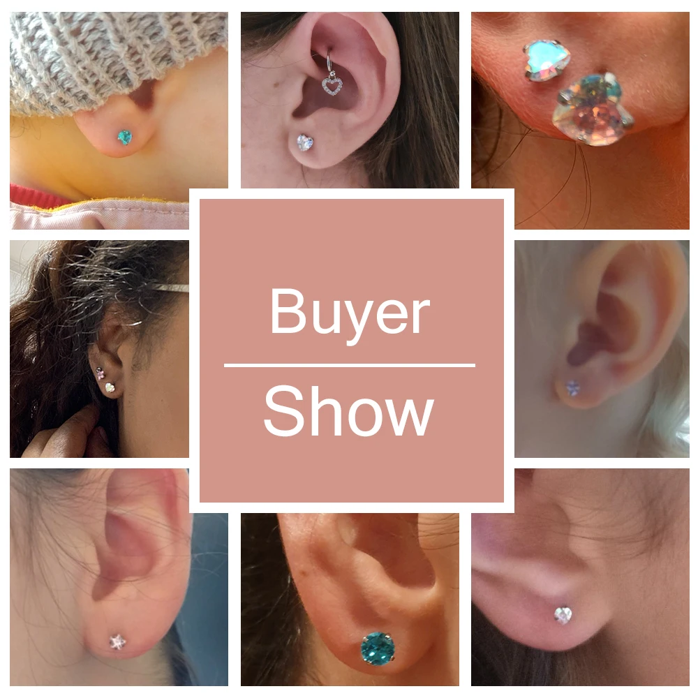 ZS Conch Helix Комплект сережек для женщин и девочек 3 пары серьги из нержавеющей стали