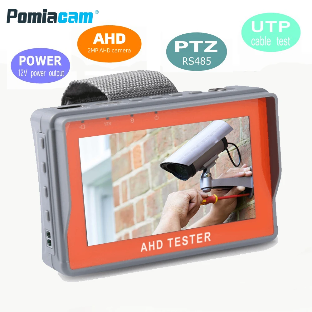 IV7A 4 3 дюймовый HD AHD CCTV тестер монитор 1080P тестирование аналоговой камеры PTZ UTP