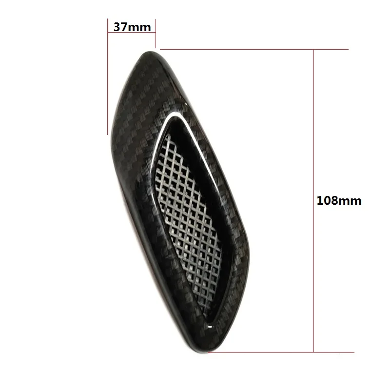 

1-3Pair 3D Carbon Fiber Car Hood Frame Decorative Stickers Fender Air Outlet Side Mark Body Anti-scratch Bumper Universal NEW