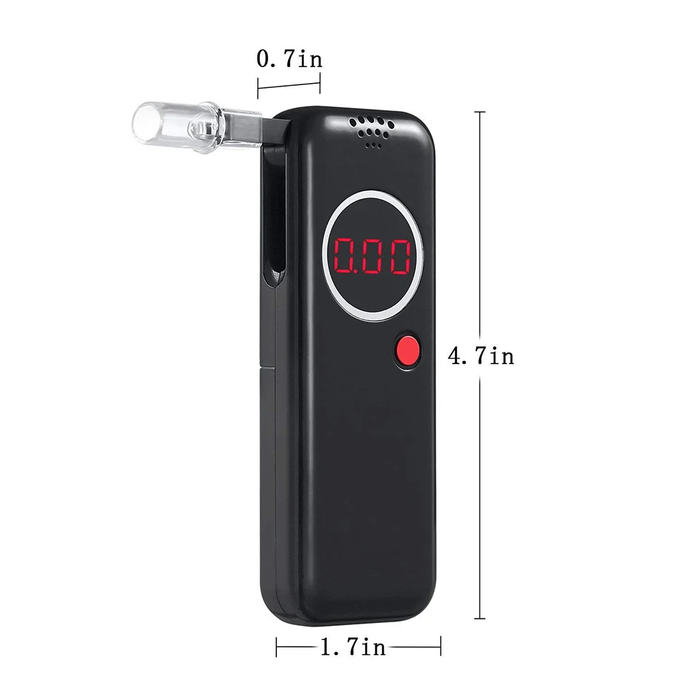 Цифровой алкотестер с ЖК дисплеем профессиональный анализатор дыхания
