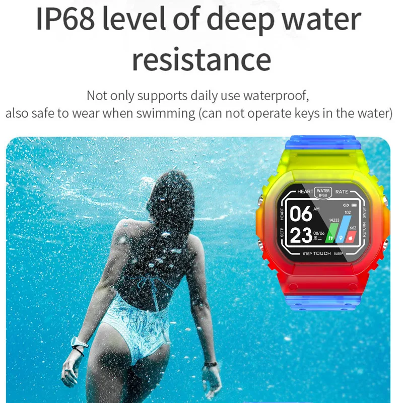 Смарт-часы K16 IP68 Водонепроницаемые многоцветные спортивные Шагомер