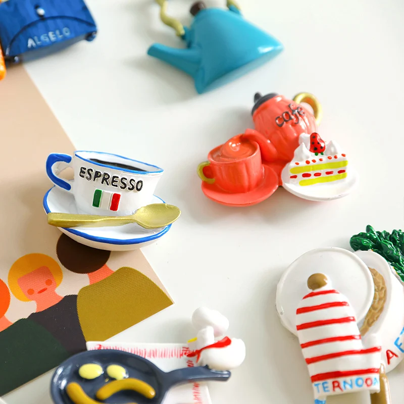 Магниты на холодильник имитация пищи хлеба кофе магнитная палка домашнее