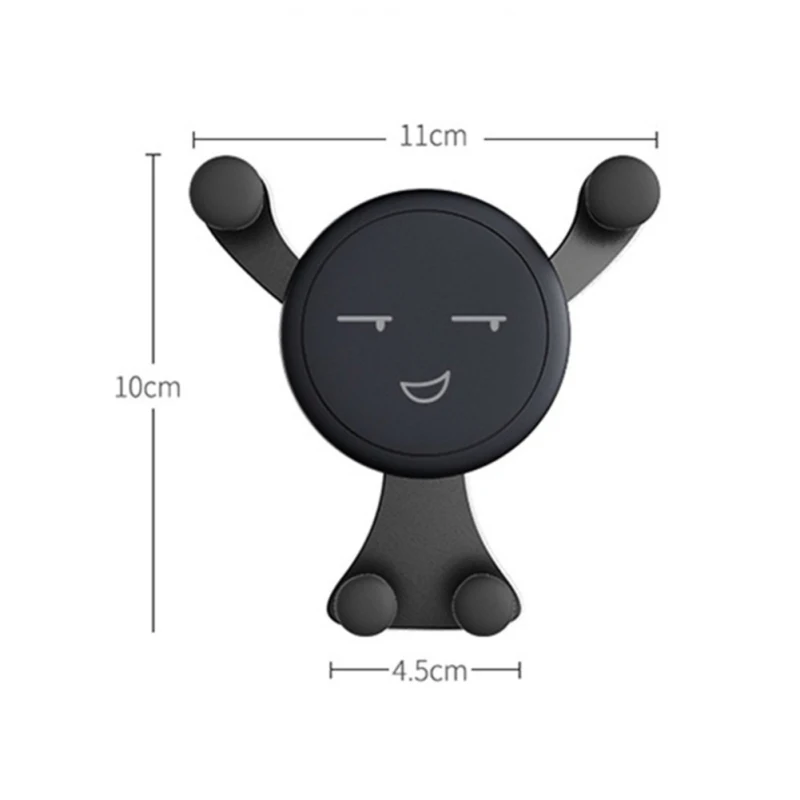 

Creative Funny Car Phone Holder Installation Vent Fashion Gravity Bracket Universal Mobile For Phone GPS Soft Anti-slip Holder