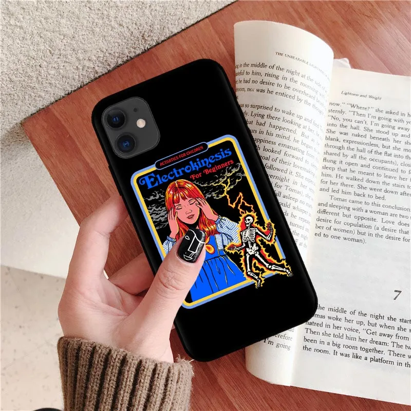 T7923 Funny Halloween Satan Vintage Let's Summon Demons Graphic Black silicone Phone Case For iPhone XR X XS 11 Pro Max 8 7 6 6S Plus - Цвет: T7923