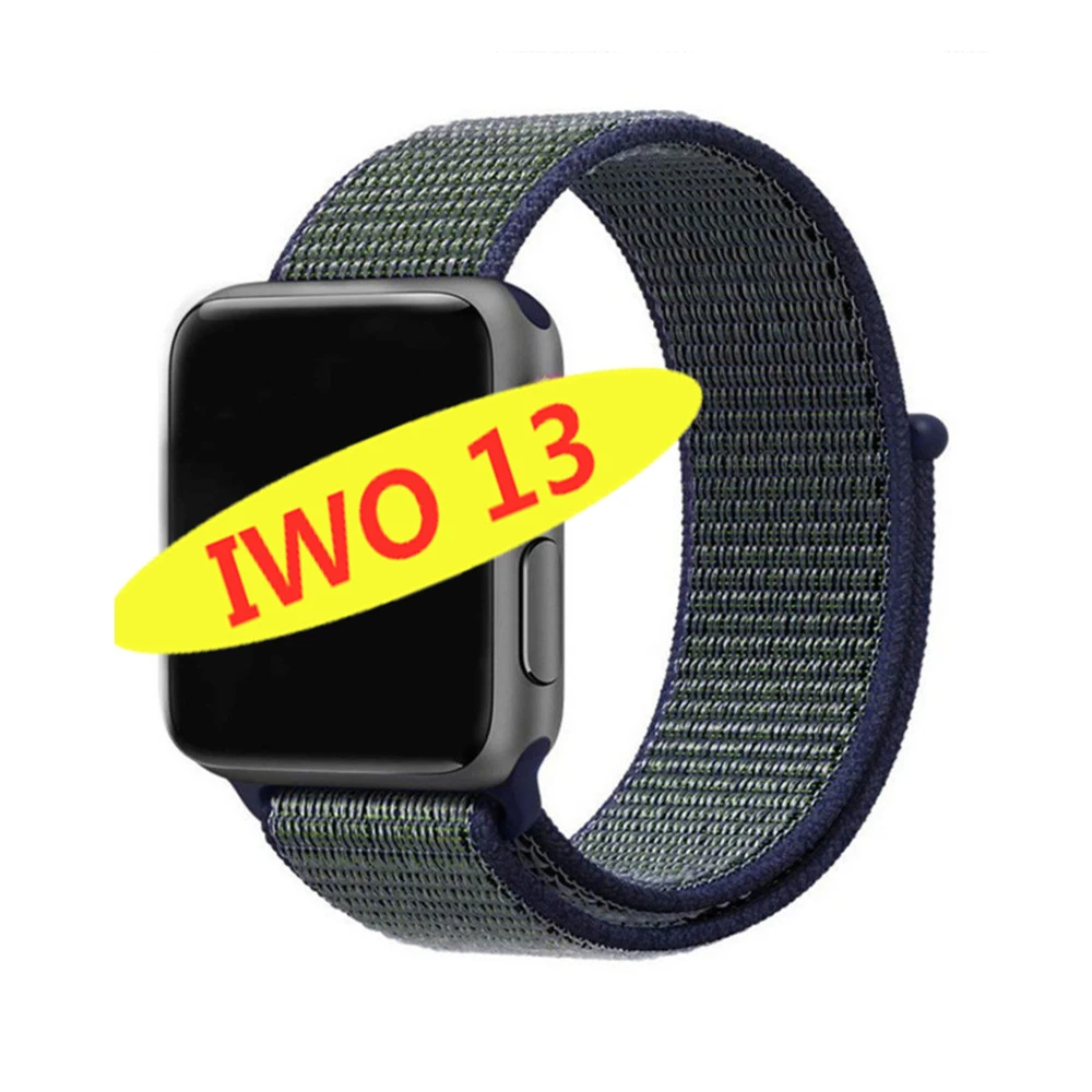 Nylon strap IWO 13 умные часы серии 5 1:1 44 мм Ip68 Водонепроницаемые для apple iPhone 11 MAX IOS Android smartwatch для женщин и мужчин PK IWO 10/11/12 - Цвет: Nylon strap