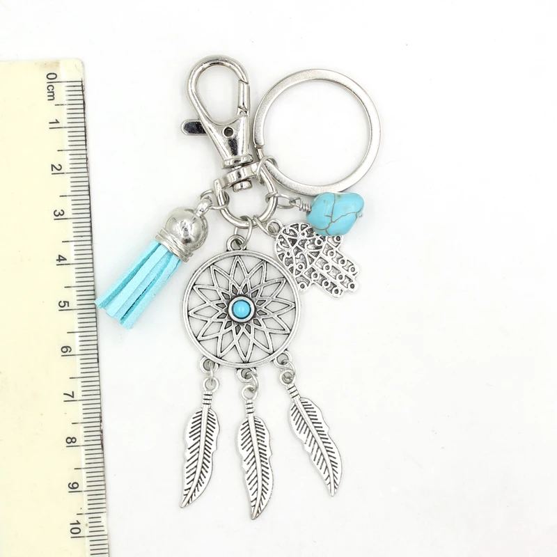 

10PC Wholesale Bohemian Women Handbag Charm Key Chain Dream Catcher Keychain Key Ring Holder Bag Pendant Accessory Jewelry Gifts
