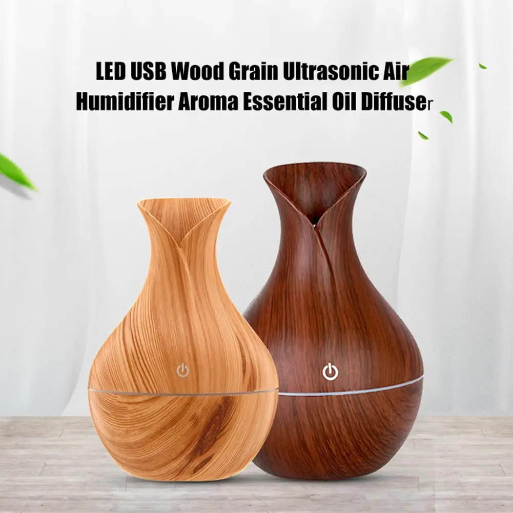 130 мл USB Электрический арома-диффузор деревянный ультразвуковой увлажнитель