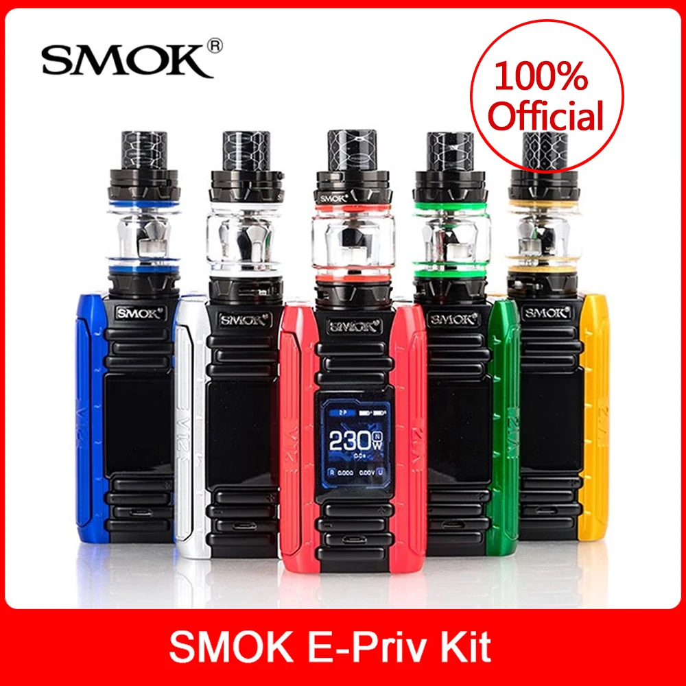 Оригинальный набор SMOK E Priv 230 Вт с баком TFV12 Prince 8 мл + сетчатые спирали V12 для