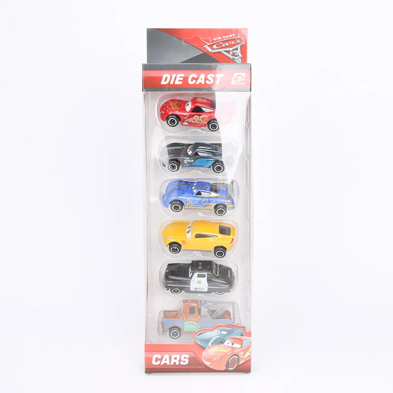 7 см Упаковка из 6 автомобилей disney Pixar 3 игрушки Mater Lightning McQueen Джексон шторм Круз Рамирез литая металлическая модель автомобиля рождественские подарки