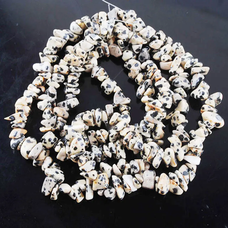 

WOJIAER 3PCS Dalmat Chips 2~6mm Beads 30 " Strand Bracelet or Necklace Makin PG3040
