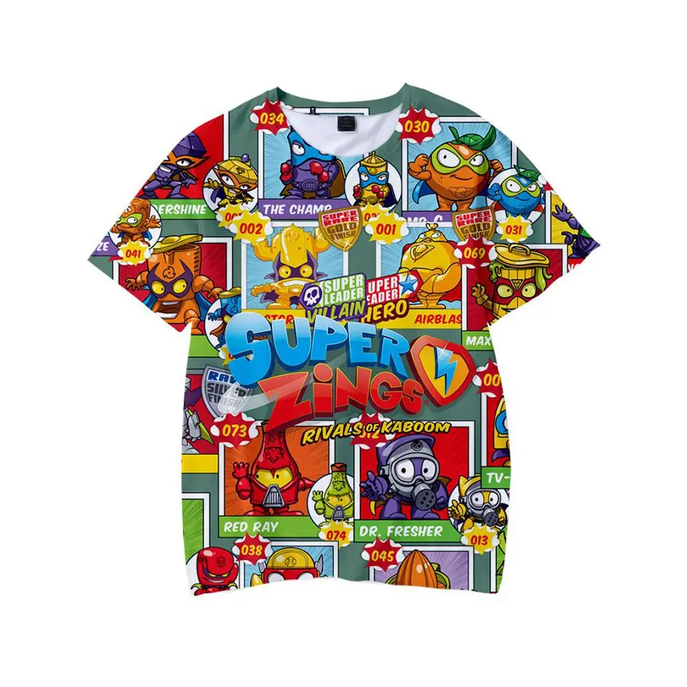 

Boys Super Zings T shirt Superzings Print Clothes Girls 3D Funny T-shirts Costume Children 2021 Summer Clothing for girls tops