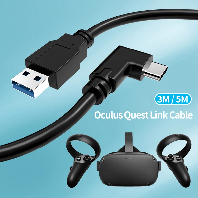 Соединительный кабель 3 м/4 м/5 м для Oculus Quest/2 типа C к Type C/USB A 1 зарядная линия