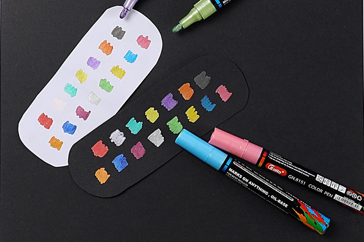 1Pcs Water-based Paint Metal Marker Pens Sharpie 3.0mm Gold Silver Ceramic Rock Glass Porcelain Mug Wood Fabric Canvas Painting