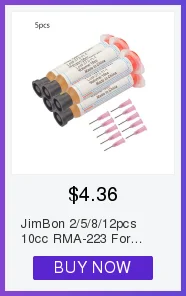 JimBon 1x 10cc паяльная паста флюсовая смазка с 10x иглой NC-559 УФ BGA PCB для сварочных инструментов Расширенный масляный флюс смазка