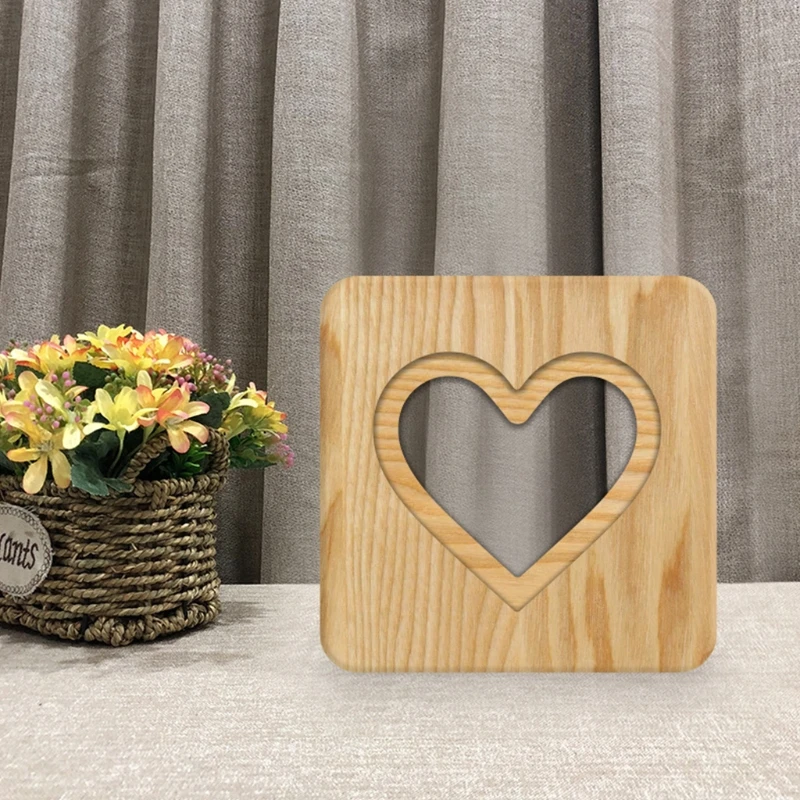 

Solid Wooden Night Lamp European and American Home Decoration Ornaments Romantic Gift for Girlfriend Birthday and Friend