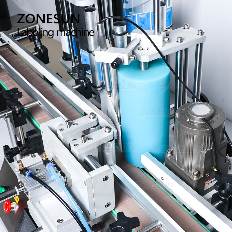 

ZONESUN TB-500A Automatic Double Sides Label Sticker with Date Coder Jar Water PET Round Bottle Positioning and Labeling Machine
