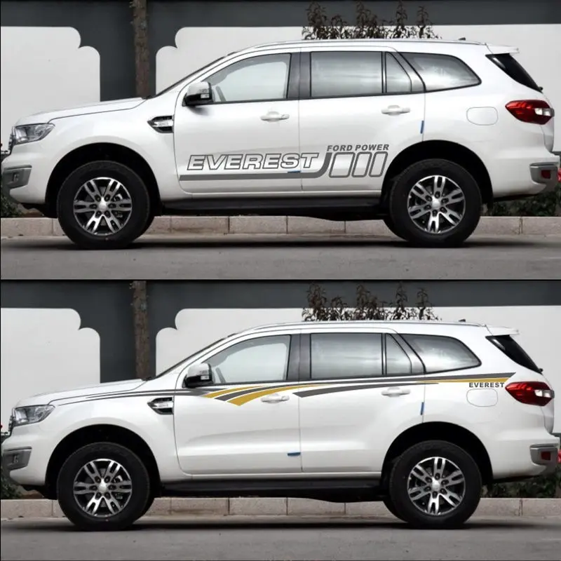 

FOR Ford Everest car stickers Personalized body waist line stickers Everest car modified full car pull flower color bar